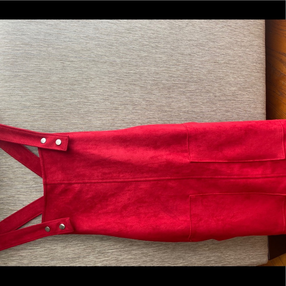 Super cute and cozy overall dress!